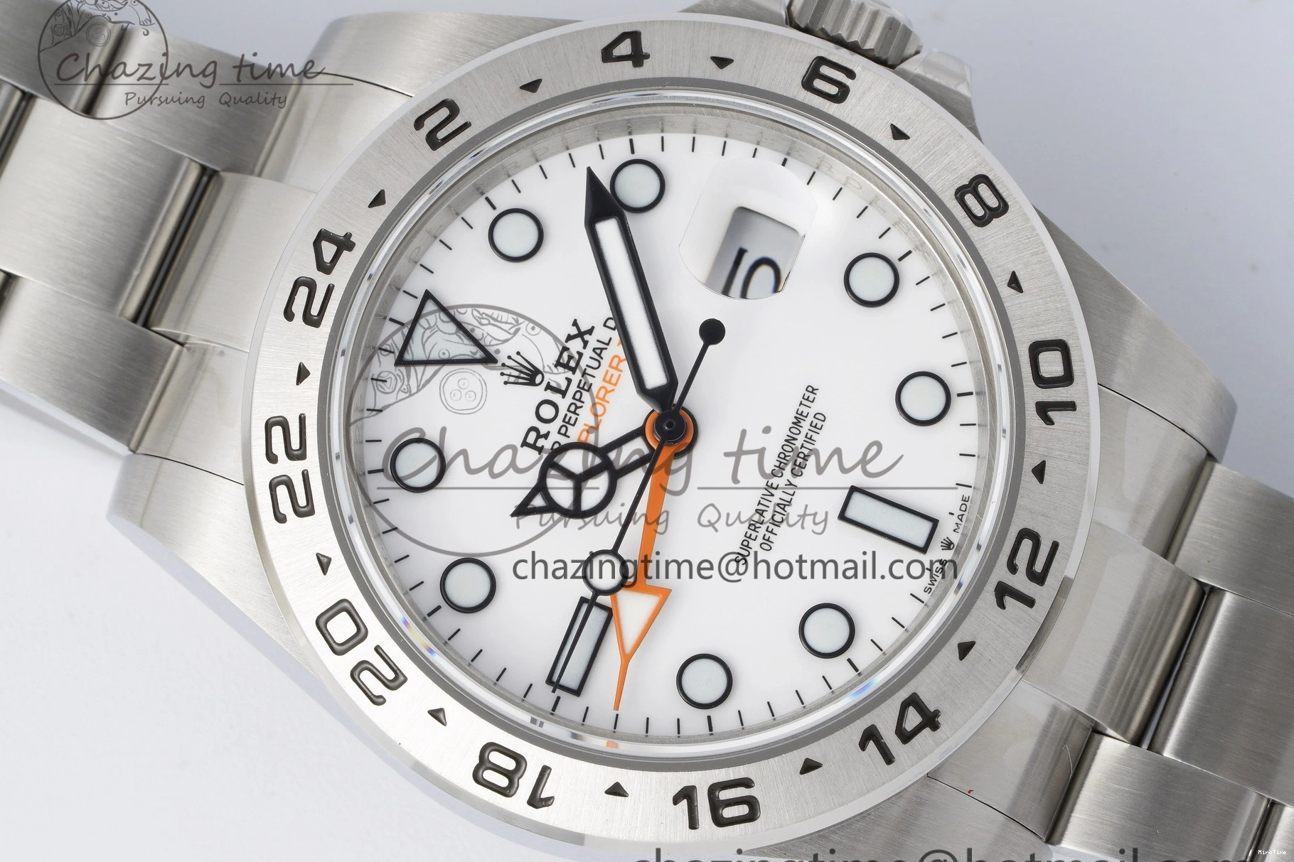 MiroTime 0117 Versatile Explorer II 42mm 216570 Black 904L SS JDF 1:1 Best Edition White Dial on Bracelet VR3285 CHS V 2174